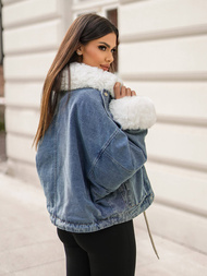 Kurtka damska jeansowa niebieska OZONEE JS/11Z8219