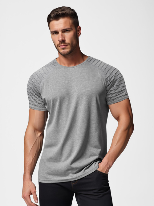 T-shirt męski grafitowy OZONEE JS/8T88/5