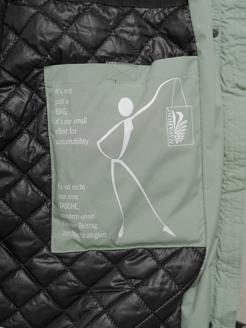 Kurtka zimowa damska długa pikowana miętowa OZONEE O/W377