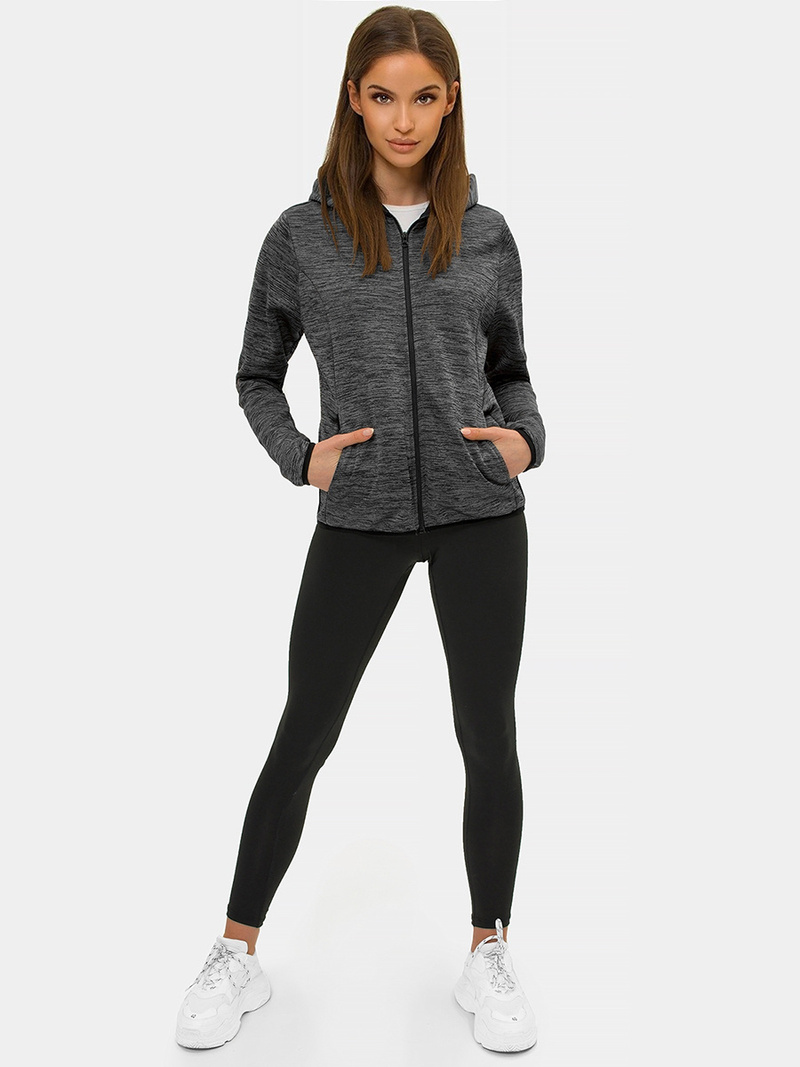 Жіноча Толстовка Чорна OZONEE JS/HD111/1