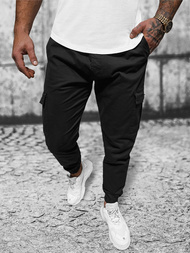 Чоловічі штани джоггери чорнi OZONEE O/PAN23023