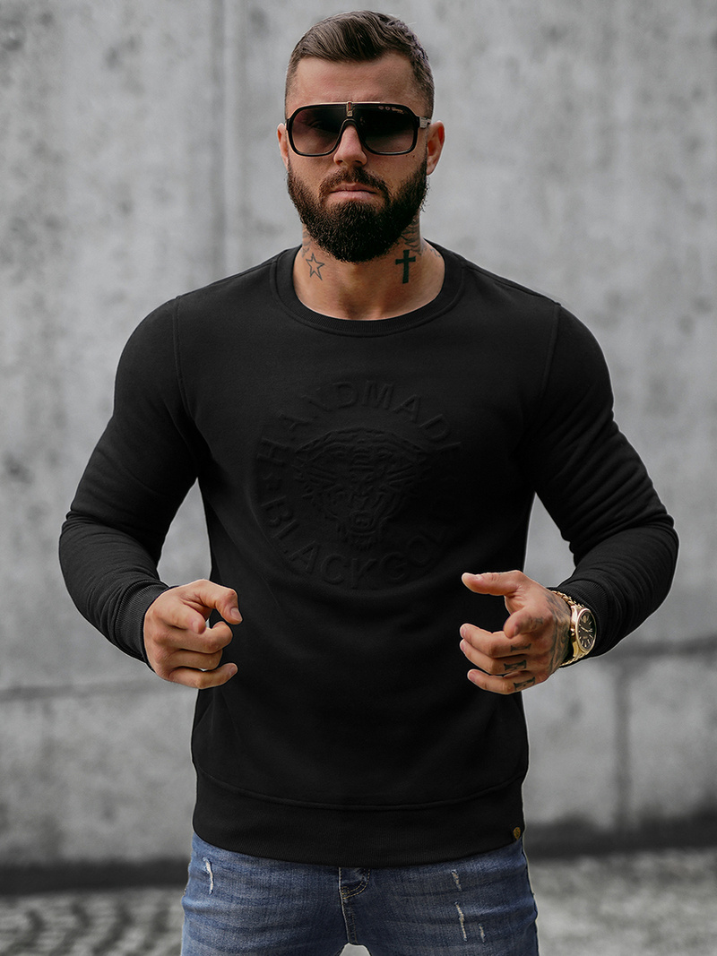 Bluza męska czarna OZONEE NB/MF2004Z