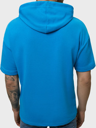 Bluza z kapturem męska niebieska OZONEE B/20402009