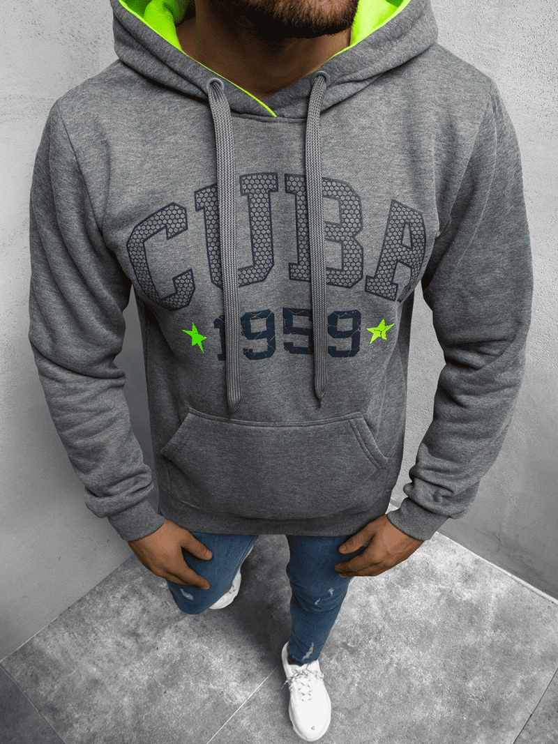 Bluza z kapturem męska grafitowa OZONEE JS/Y10023