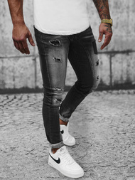 Spodnie jeansowe męskie czarne OZONEE NB/MP0116N