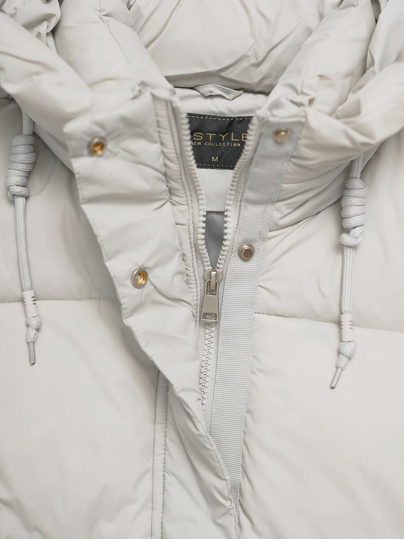 Kurtka zimowa damska pikowana szara OZONEE JS/16M9188/297