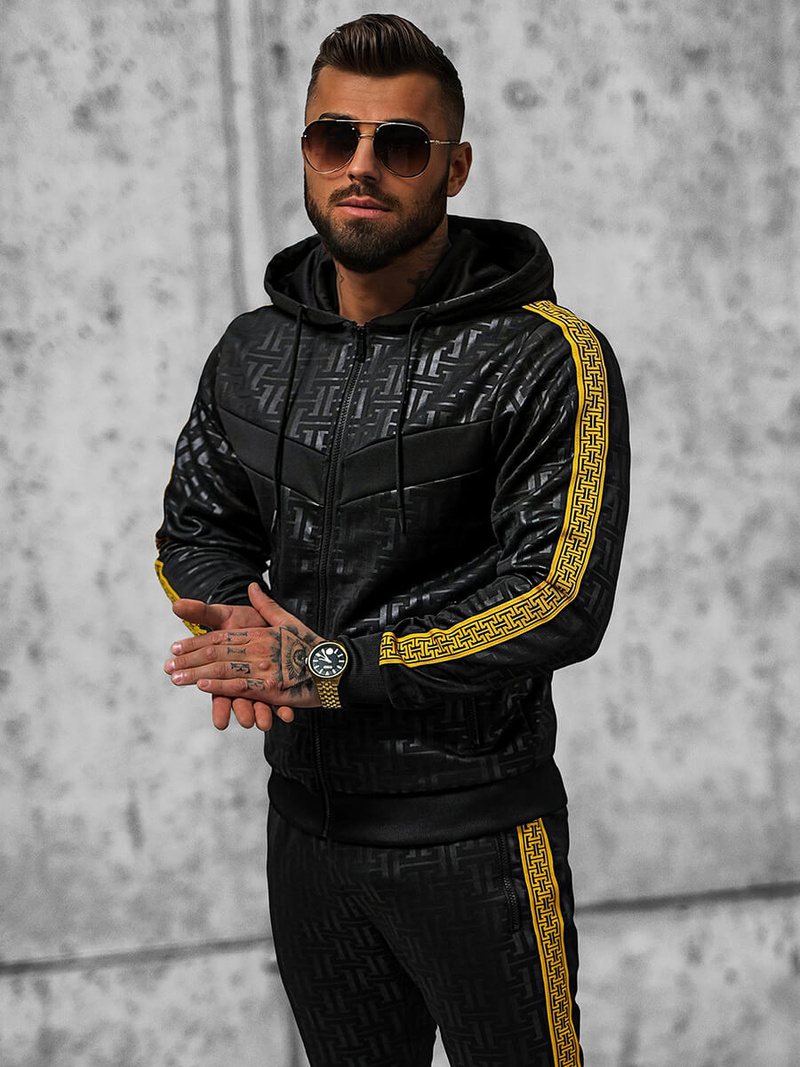 Чоловічий спортивний комплект чорний OZONEE O/3A165