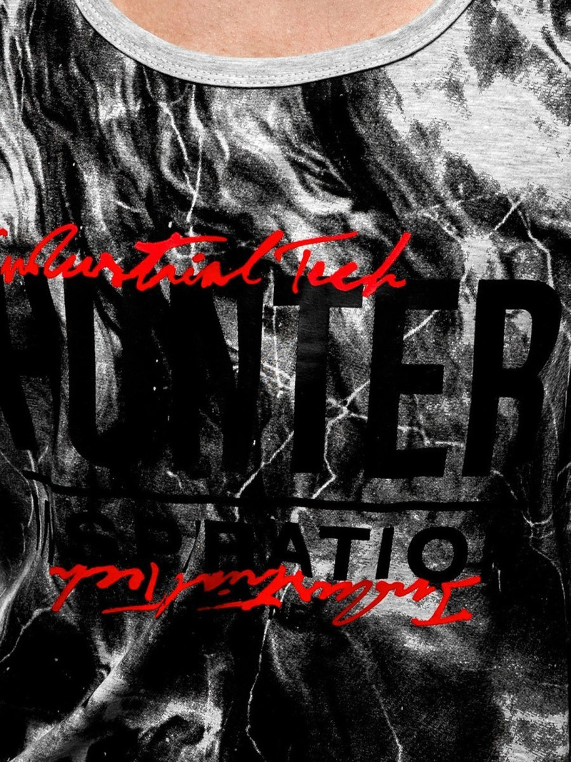 T-Shirt męski bez rękawów szary OZONEE JS/SS11033Z