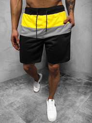 Шорти чоловічі чорний-жовтий OZONEE JS/KS2565