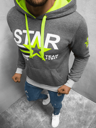 Bluza z kapturem męska grafitowa OZONEE JS/X-53