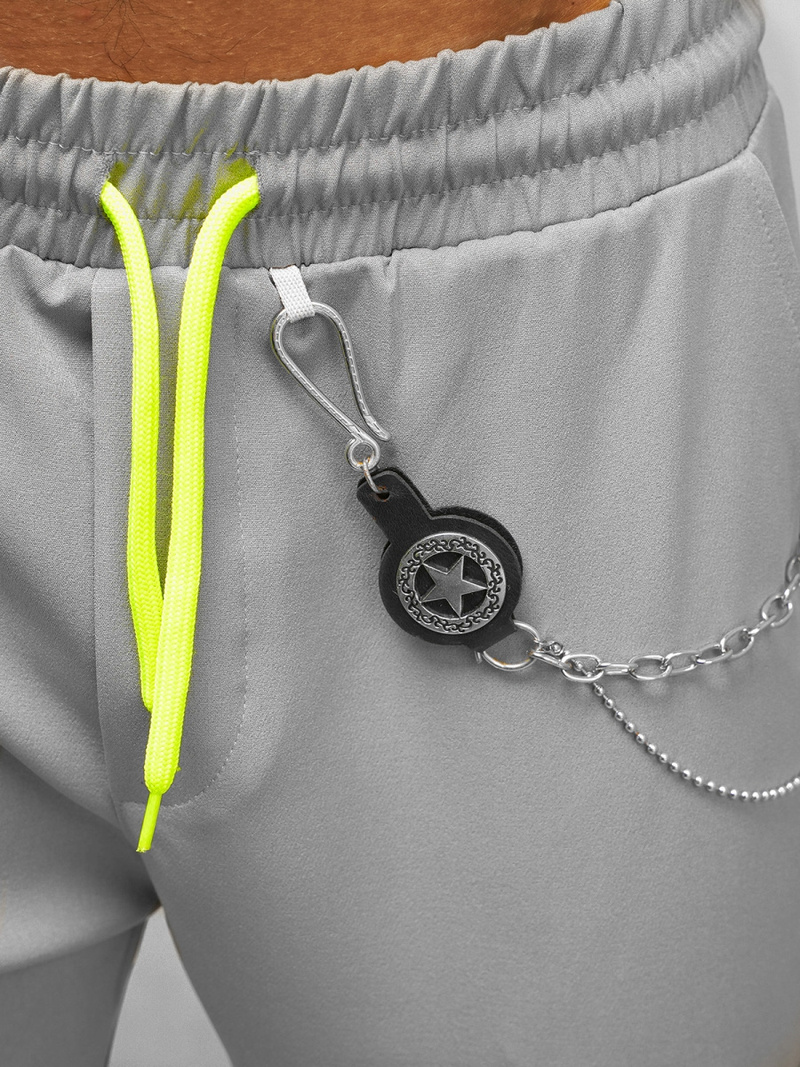 Spodnie męskie chino jogger szare OZONEE O/CP149