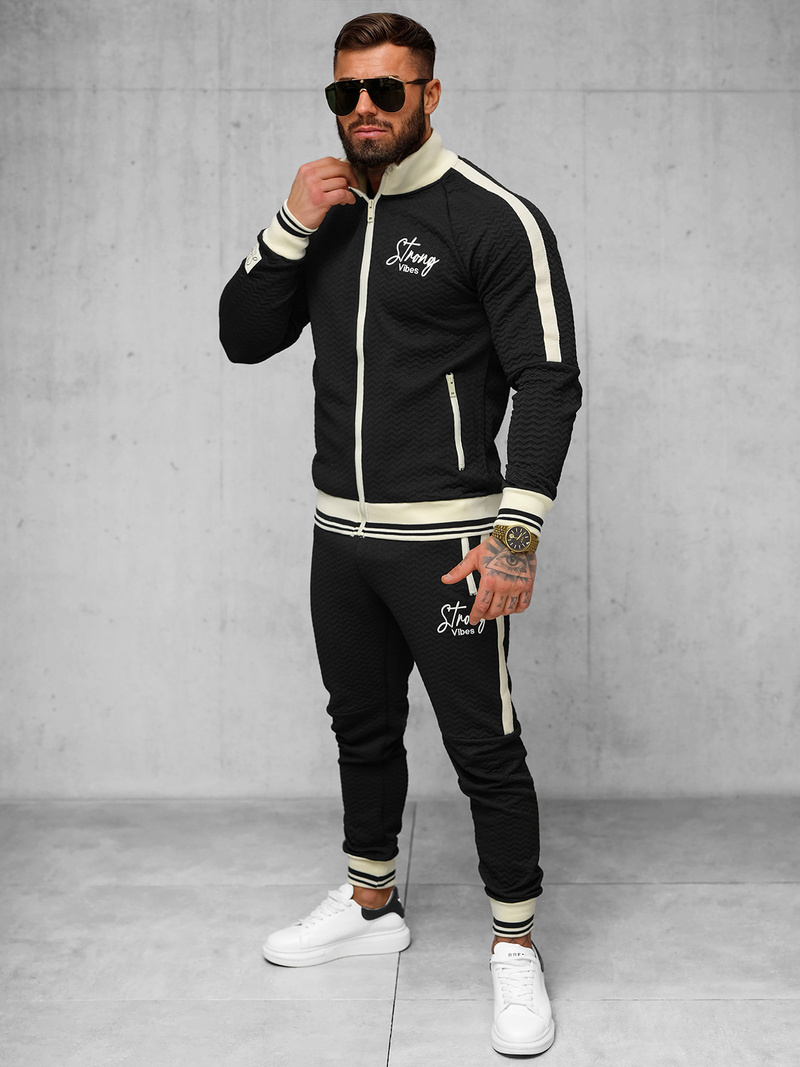 Спортивний костюм чоловічій чорний OZONEE O/FF5030AB