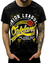 T-Shirt męski czarny OZONEE JS/KS1975