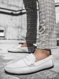 Buty męskie slip on jasno-szare t/125