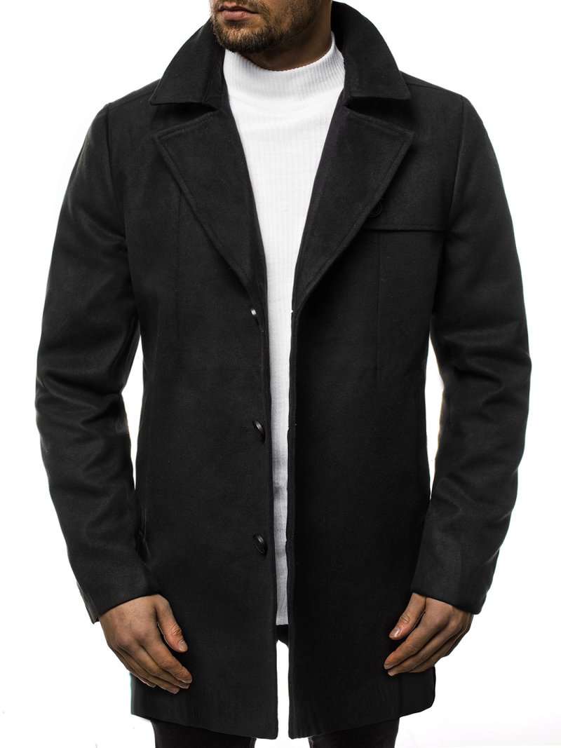 Пальто чоловіче Чорне OZONEE N/5922Z