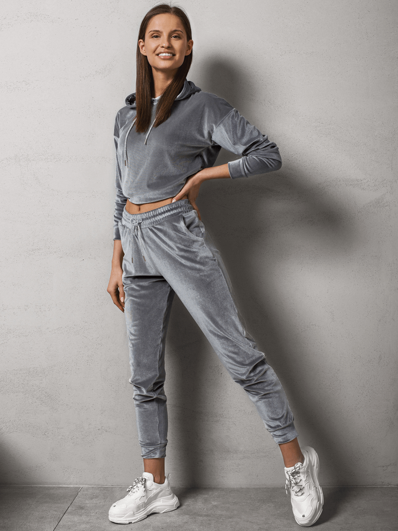 Жіночий спортивний костюм з двох частин Сiрий OZONEE O/13121