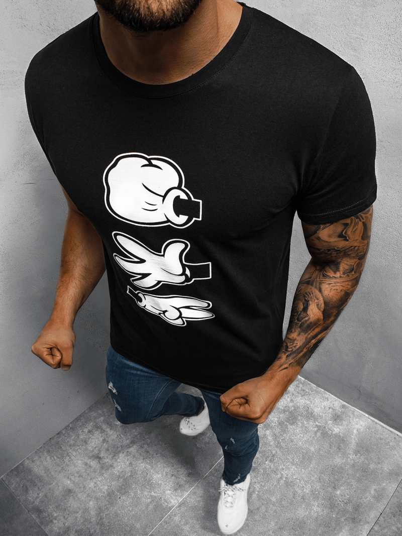 Футболка чоловіча Чорна OZONEE O/1191