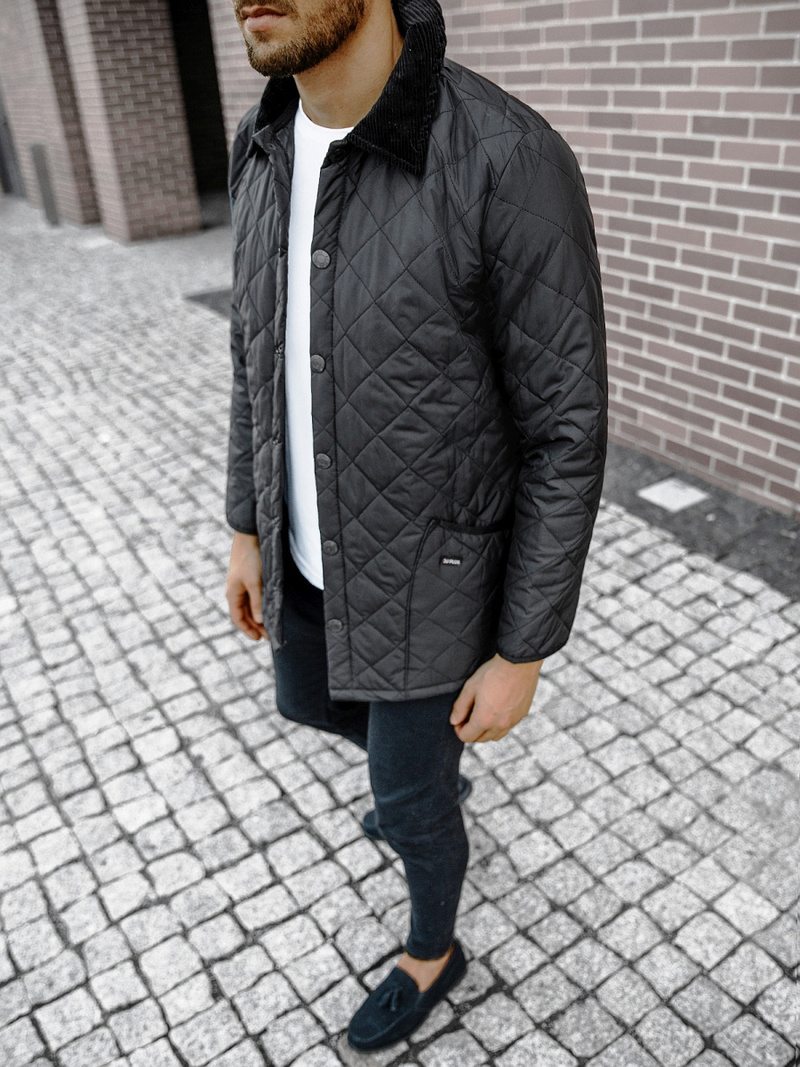 Kurtka przejściowa męska czarna OZONEE O/5619