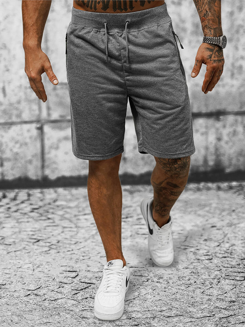 Spodenki dresowe męskie grafitowe OZONEE JS/8K922