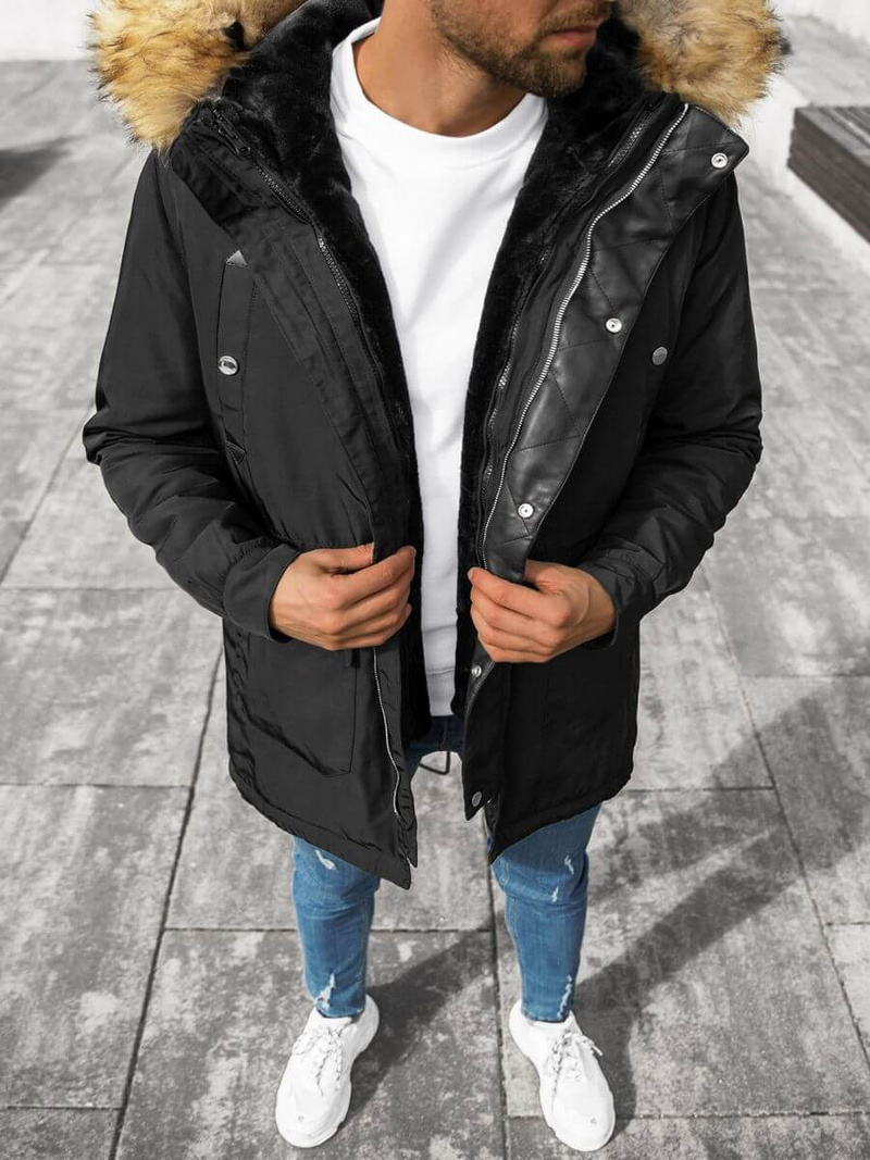 Kurtka męska czarna OZONEE O/88655Z