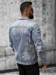 Kurtka męska jeansowa niebieska OZONEE NB/MJ534B