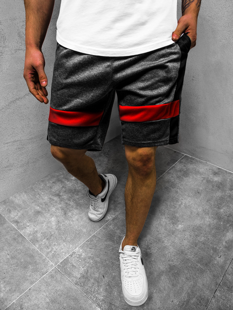 Spodenki dresowe męskie grafitowe OZONEE JS/81012Z