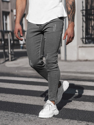 Spodnie jeansowe męskie grafitowe OZONEE DO/2451