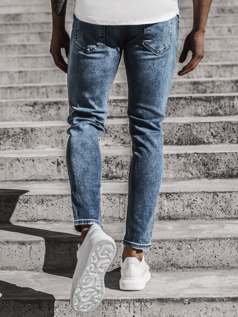 Spodnie męskie jeansowe niebieskie OZONEE DP/546