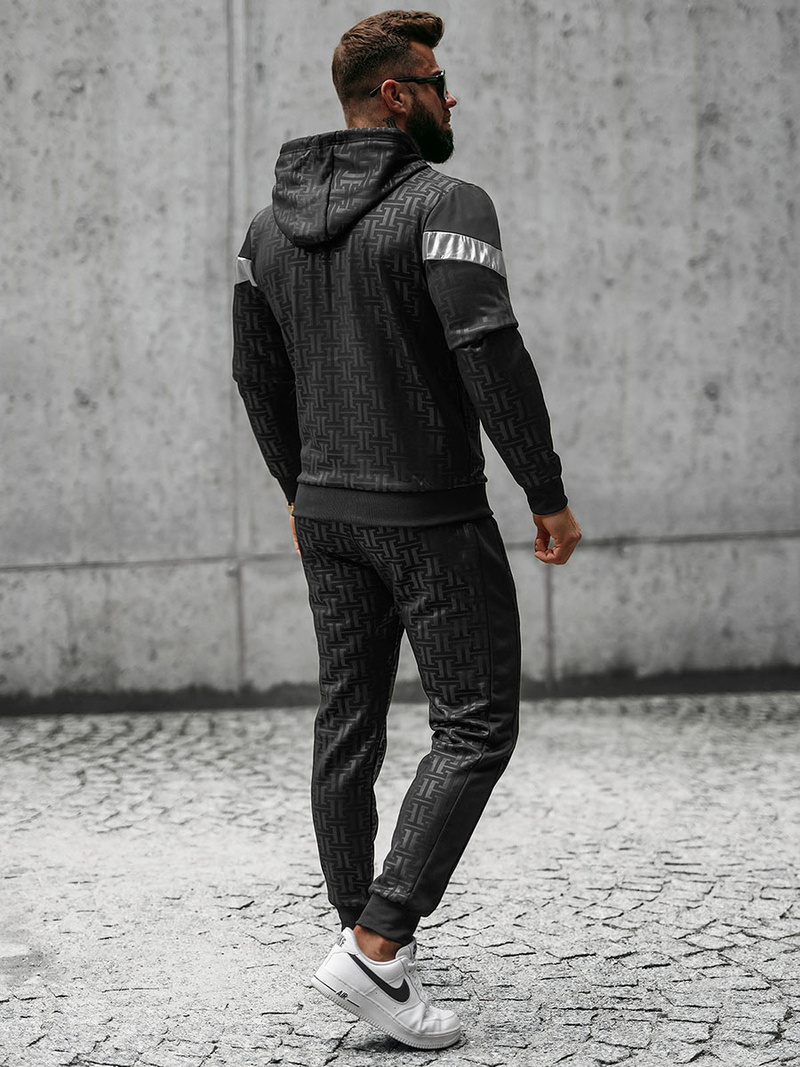 Komplet dresowy męski czarny OZONEE O/3A73