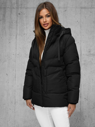 Kurtka zimowa damska pikowana czarna OZONEE JS/5M3251/392Z