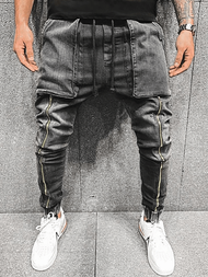 Spodnie jeansowe męskie grafitowe OZONEE O/B5606Z