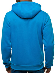 Bluza męska z kapturem rozpinana jasno-niebieska OZONEE JS/2008