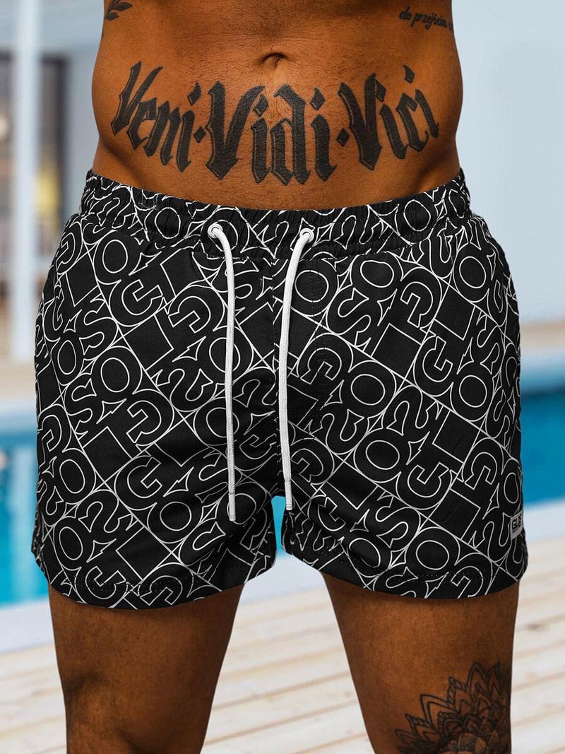 Spodenki kąpielowe męskie czarne OZONEE O/MTK3220