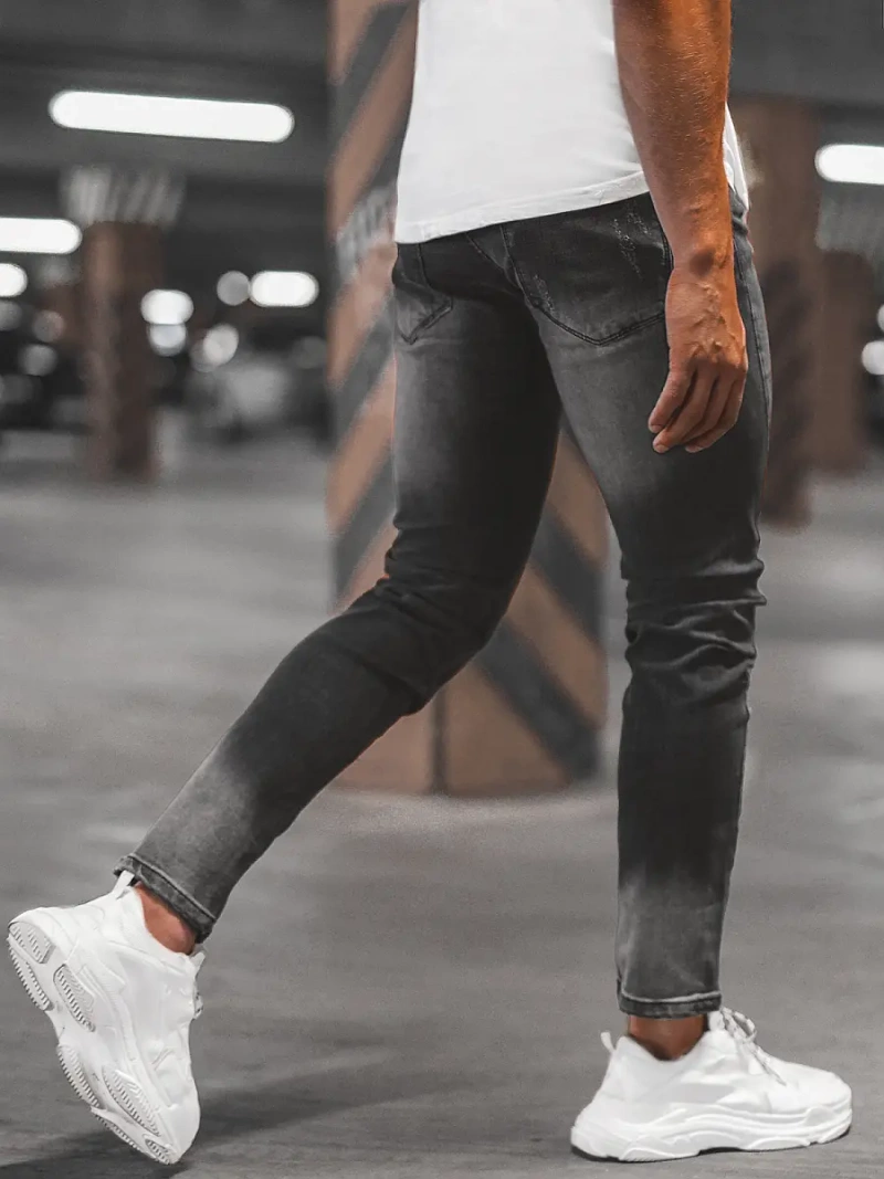 Spodnie jeansowe męskie grafitowe OZONEE NB/MP0056G