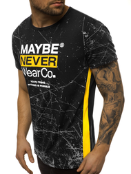 T-Shirt męski czarny OZONEE JS/SS10915