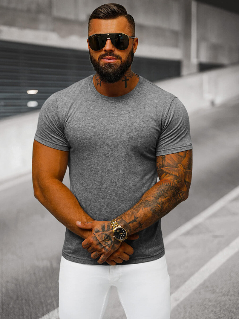 Футболка чоловіча Графітові OZONEE JS/712005/5Z