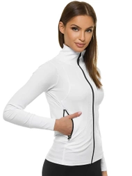 Bluza damska rozpinana biała OZONEE JS/HD150/45