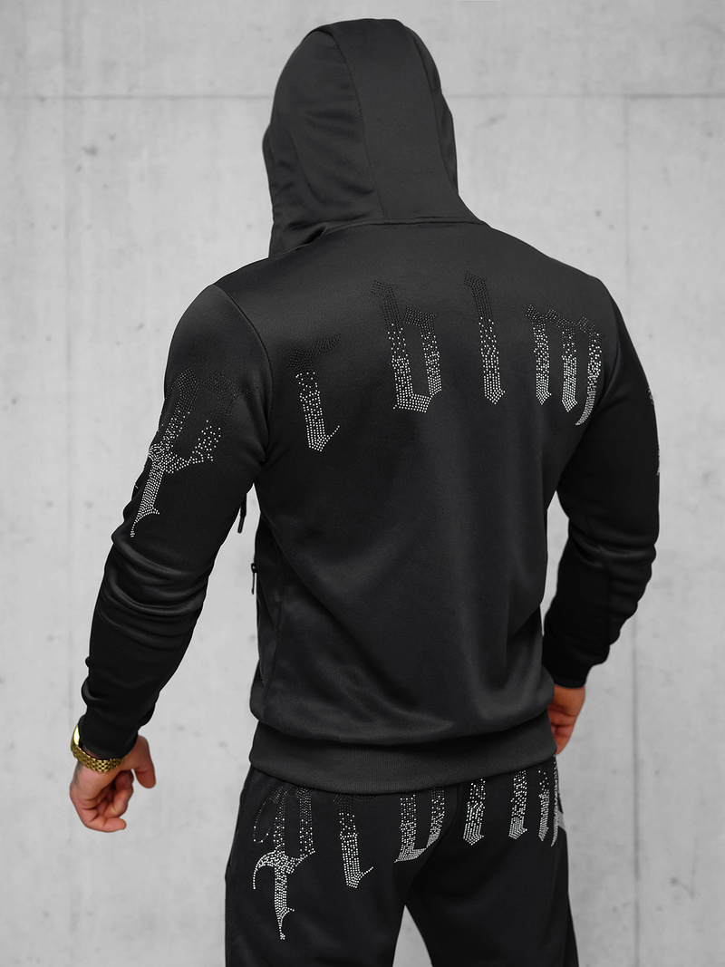 Komplet dresowy męski czarny OZONEE O/FF3781AB