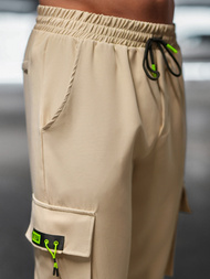 Чоловічі штани джоггери чинос бежеві OZONEE O/CP150Z