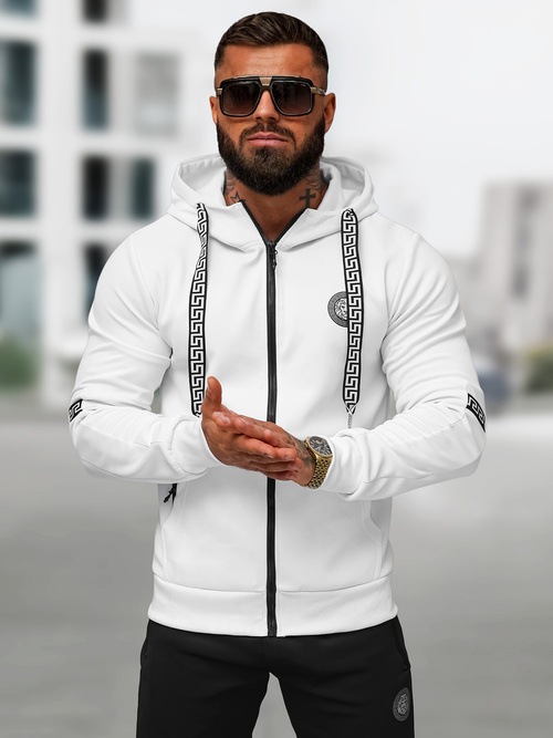 Komplet dresowy męski biało-czarny OZONEE O/LN11887