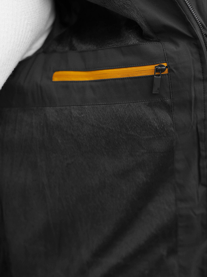 Kurtka zimowa męska pikowana czarna OZONEE JS/22M59/392