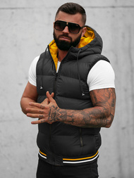 Kamizelka męska dwustronna z kapturem czarna OZONEE N/7127Z