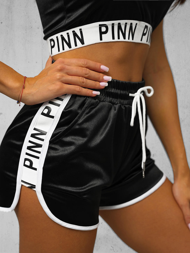 Komplet sportowy damski dwuczęściowy czarny OZONEE O/NP1180