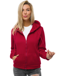 Bluza rozpinana damska bordowa OZONEE JS/W03