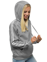 Bluza z kapturem damska szara OZONEE JS/JK88117/2
