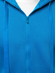 Bluza męska z kapturem rozpinana jasno-niebieska OZONEE JS/2008