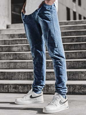 Spodnie męskie jogger niebieskie OZONEE JS/KK1098