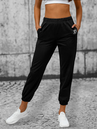 Spodnie dresowe damskie czarne OZONEE O/SYM2192