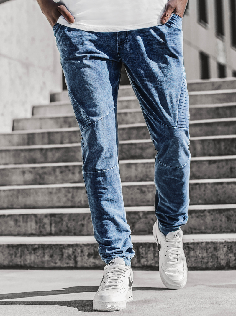 Штани чоловічі джоггери Синi OZONEE JS/KK1098