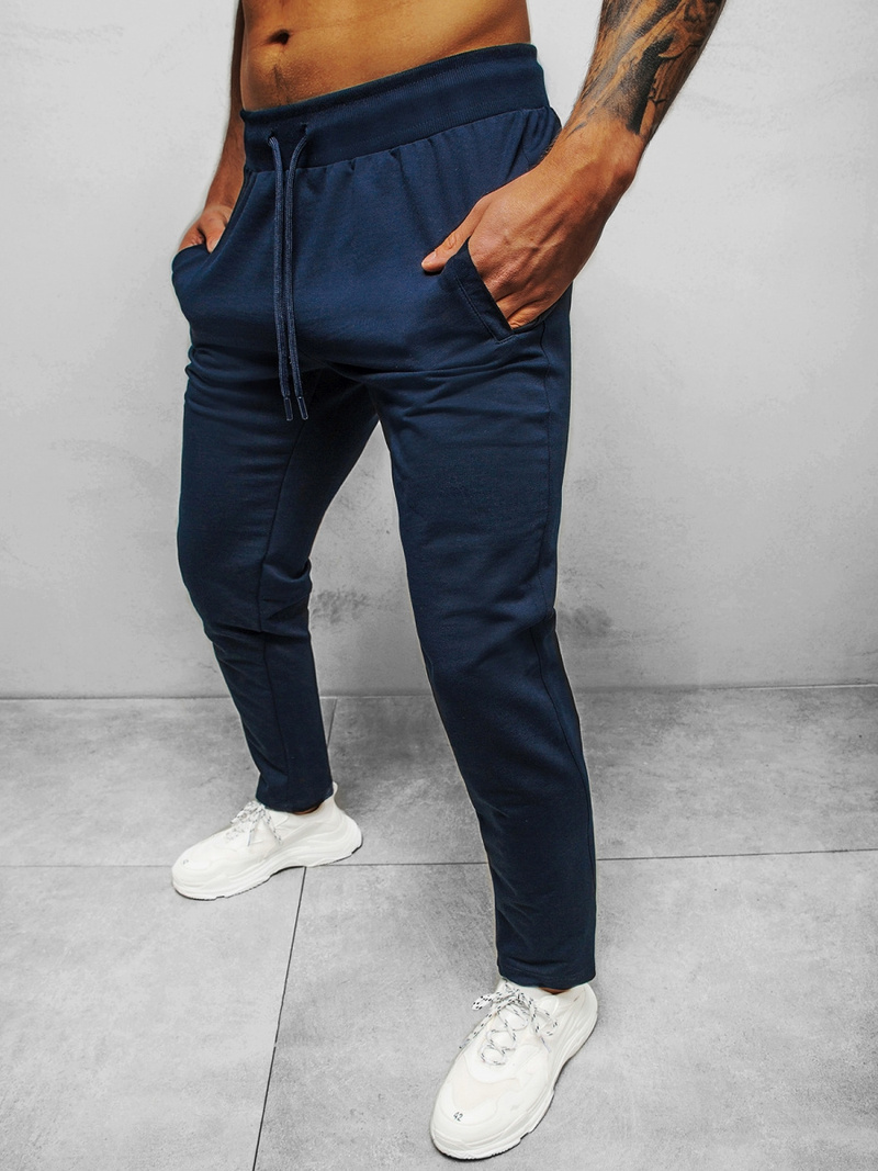 Spodnie dresowe męskie granatowe b/18203022